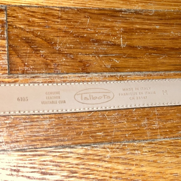 NWOT Talbots genuine leather belt black croc veritable collection boys medium - Picture 7 of 10